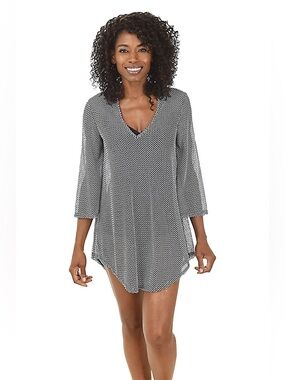 Jordan Taylor Bondi Chevron Mesh Swim Tunic Cover Up